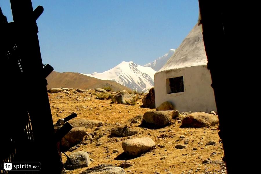 Yurt in Pamir Mountains near Muztagh Ata