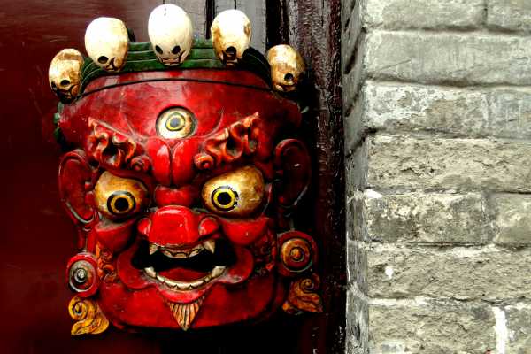 Mask in a Beijing Hutong