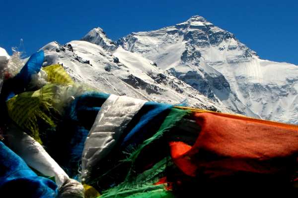 Prayer flags at the Mount Everest