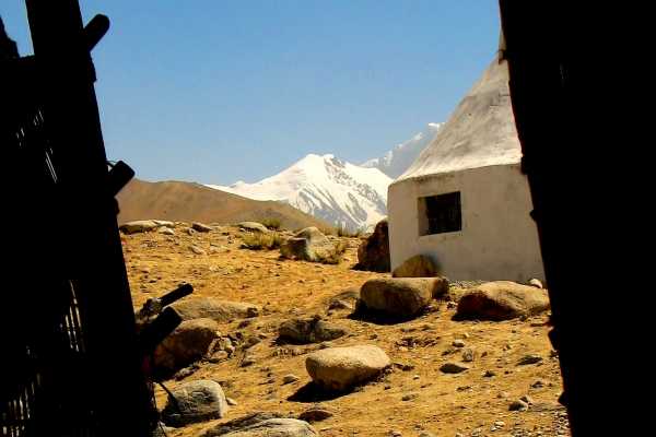 Yurt in Pamir Mountains near Muztagh Ata